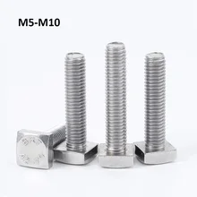 

304 Stainless Steel Square Head Screws Bolts GB35 M5 M6 M8 M10