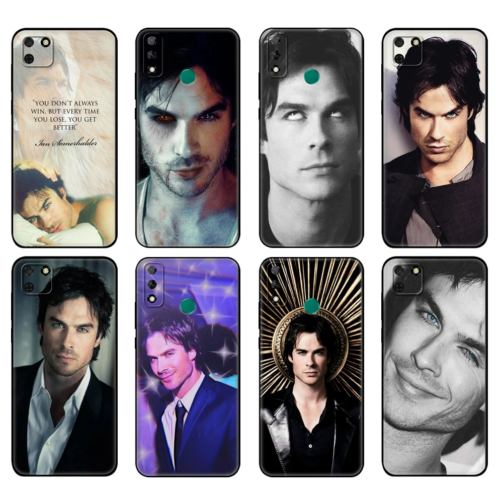 Black tpu Case For Huawei Y9S Y6S Y8S Y5P Y7P Y8P Y5 lite Prime Y6 Cover The Vampire Diaries Ian Somerhalder | Мобильные телефоны и