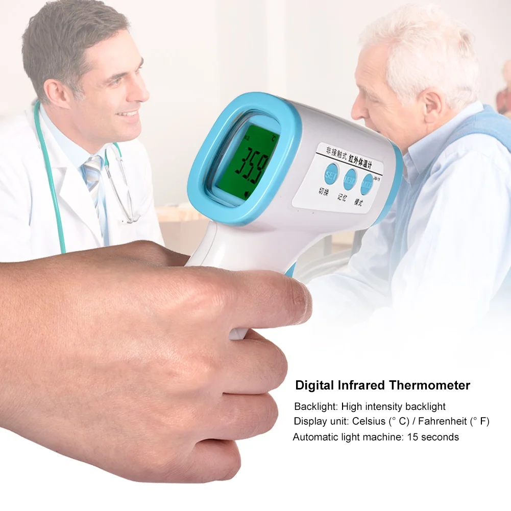 

Non-contact Infrared Thermometer Forehead Ear Body Thermometer for Kids Adult FKU66