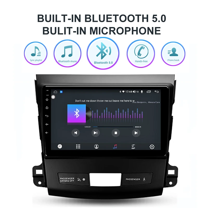 Funrover 2.5D + IPS android 10 0 автомобильный мультимедийный плеер Навигация dvd для mitsubiши1