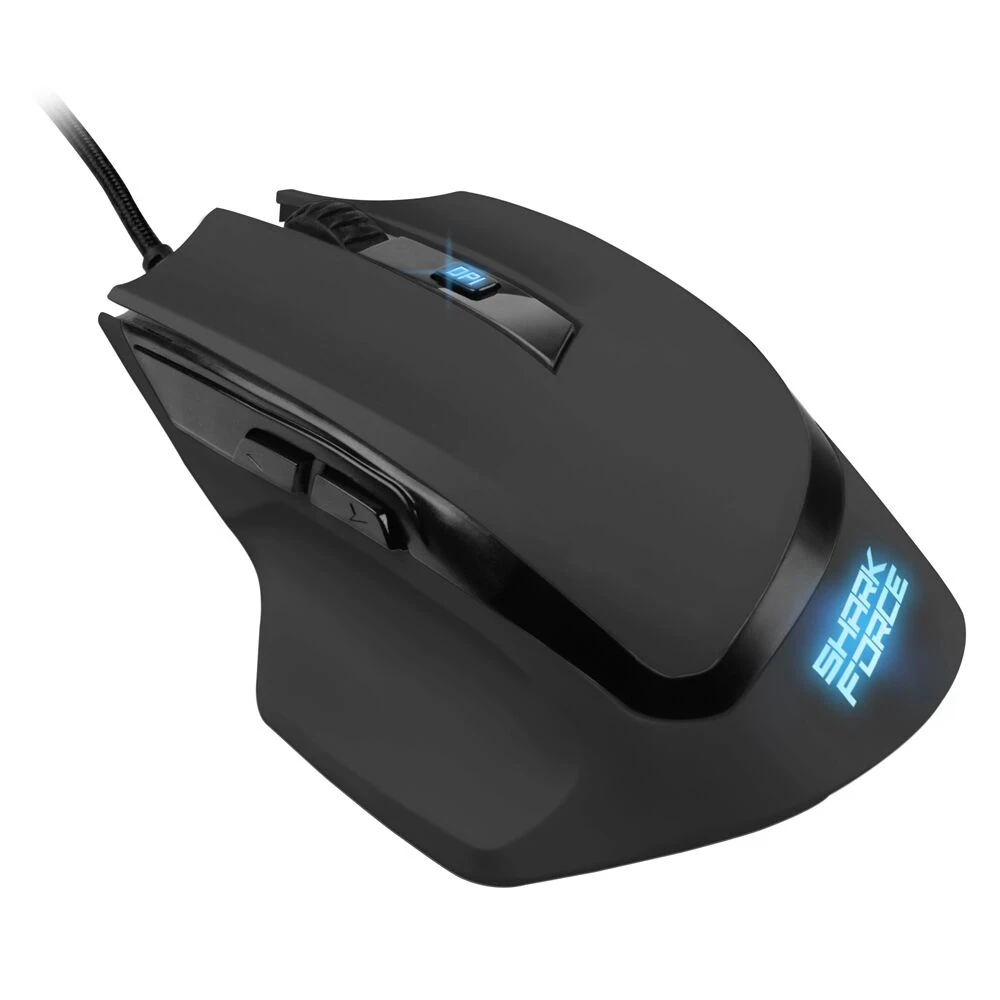 Мышь Sharkoon Shark Force оптическая, 1600 dpi, USB, подсветка