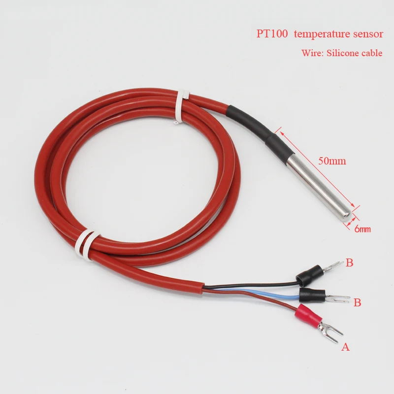 PT100 Sensore di temperatura 5 Metri 3-filo SIL fino 200° C 5m cavo Sonda 
