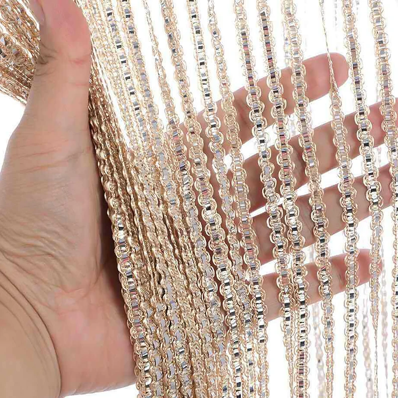 Description Picture 2 of itemString Curtain Flash Line Shiny Tassel String Door Curtain Window Room Divider Valance Door Treatment Home Decoration cortinas