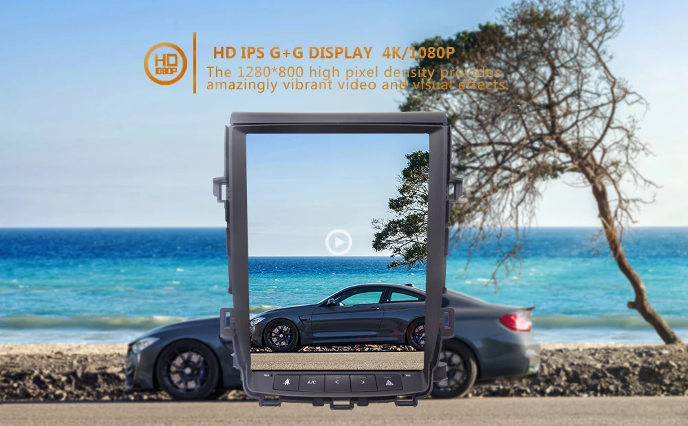 Best KiriNavi Vertical Screen Tesla Style Android 7.1 12.1" Car Radio For Toyota Alphard Car Dvd Multimedia GPS Navigation 2007-2013 2