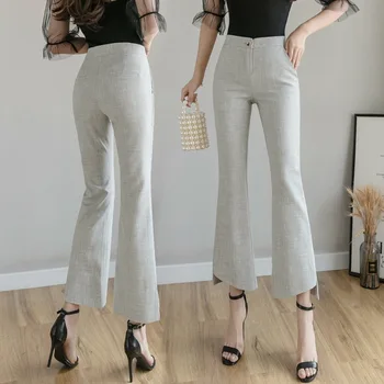 

C New Style Summer Small Suit Pants Korean-style Micro Bell-bottom Pants