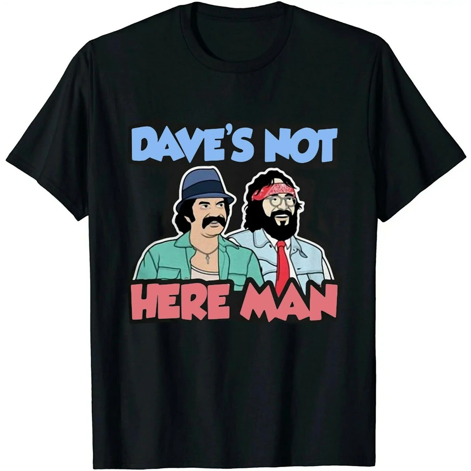 Мужская черная футболка Cheech and Chong dave's Not Here размеры S-3XL модная | одежда