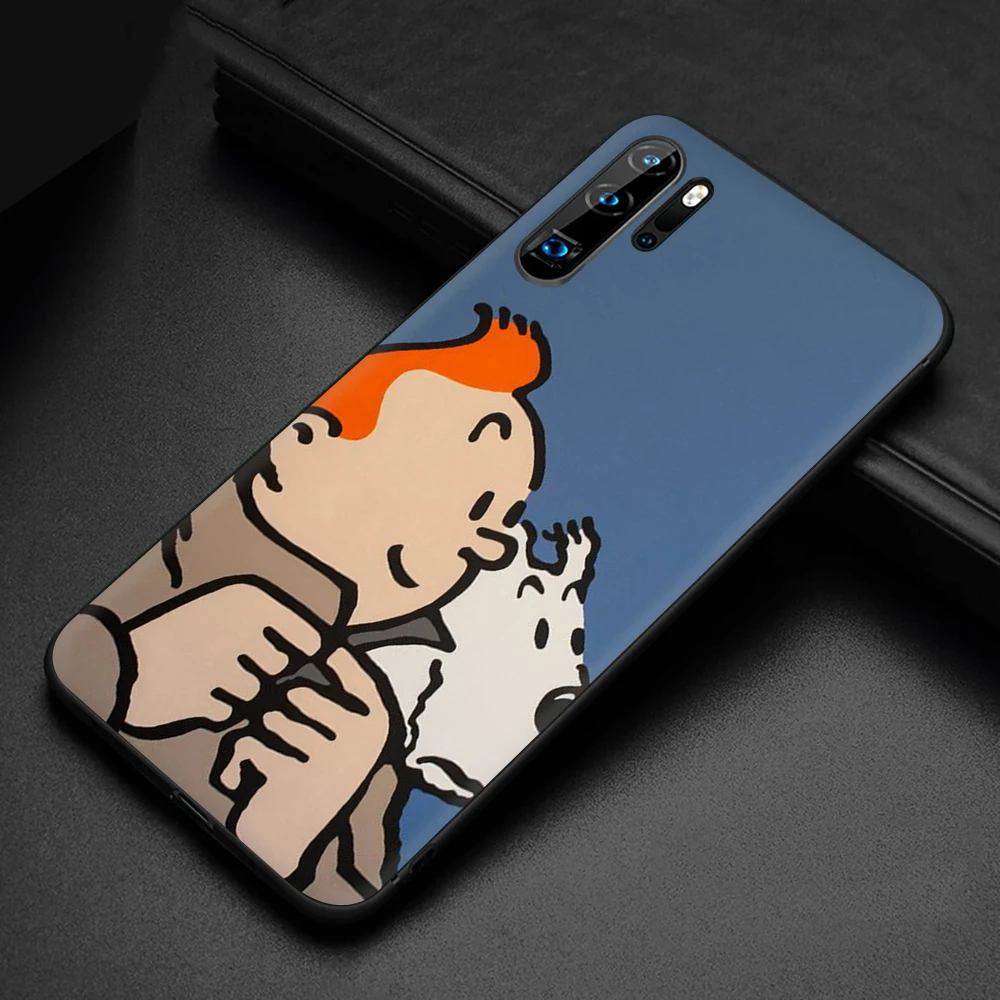 The Adventures of Tintin New Fun Soft Silicone phone case for Huawei P8 P9 P10 P20 P30 Lite Mini Pro P Smart Z Plus - Color: B4