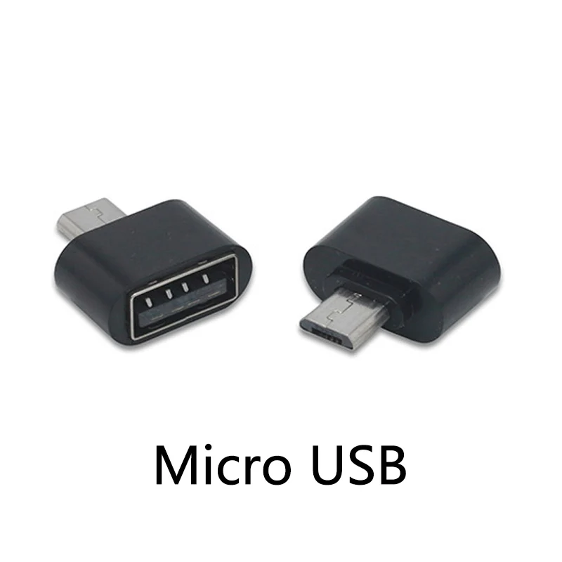Black Micro Usb OTG Мини OTG type C к USB адаптер Универсальный адаптер USB конвертер для MACBOOK передачи данных Подключение внешнего устройства - Цвет: Black Micro Usb OTG