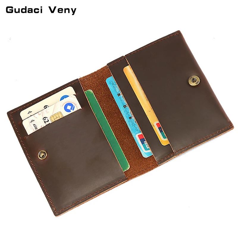 

Men and women small card package leather card package bus leather retro European and American style purse