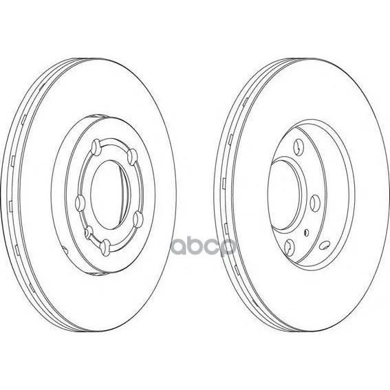 Диск Тормозной Передний Audi A2/A3/Vw Golf Iv/V/Skoda Fabia/Octavia D=256мм Ferodo арт. DDF927