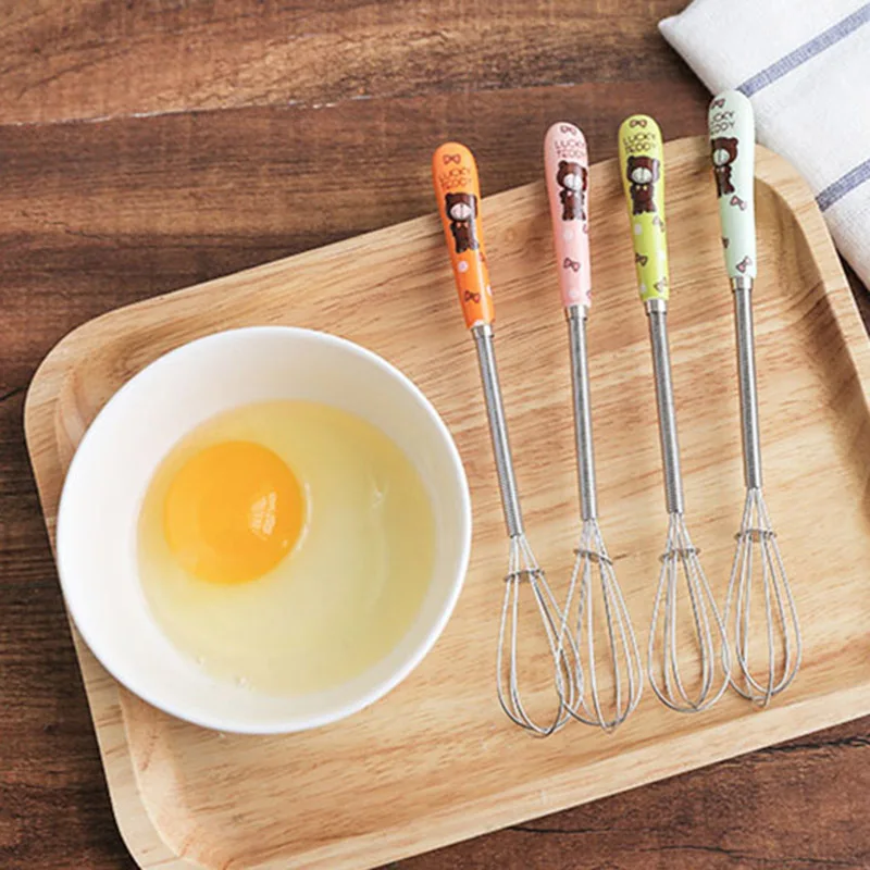 Stainless Steel Egg Stirring Balloon Wire Whisk Manual Egg Beater Mixer Kitchen Baking Utensil Cream Butter Whisk Gadgets