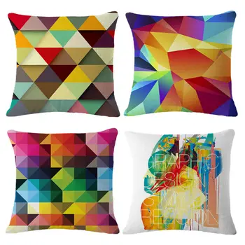 

45*45cm Throw Sofa Decor Colorful Cotton Linen Pillow Cushion Home Case Cover