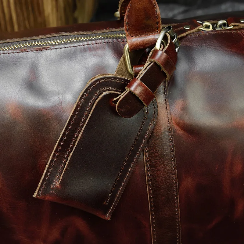 Бренд MAHEU, известный бренд, натуральная кожа, мужская дорожная сумка, цвет красного вина, гладкая натуральная воловья кожа, спортивная сумка для мужчин,, новейший стиль