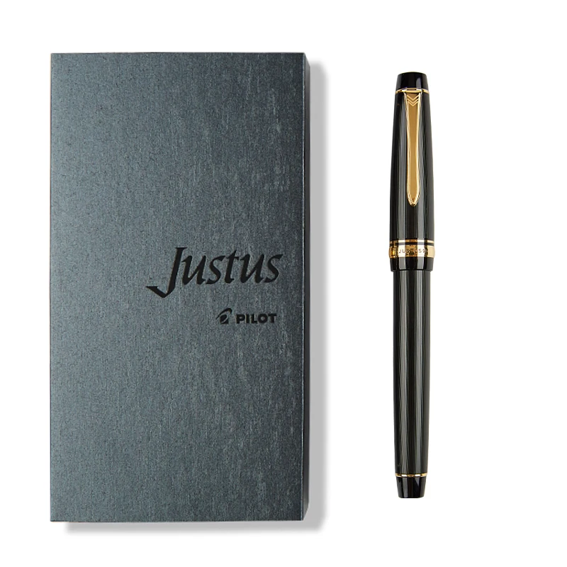 Black Stripe PILOT Justus95 перьевая ручка 14 К Золотое перо Регулируемый мягкий и жесткий Золотой перо практика слово FJ-3MR Подарочная коробка Регулировка твердости - Цвет: Black Stripe