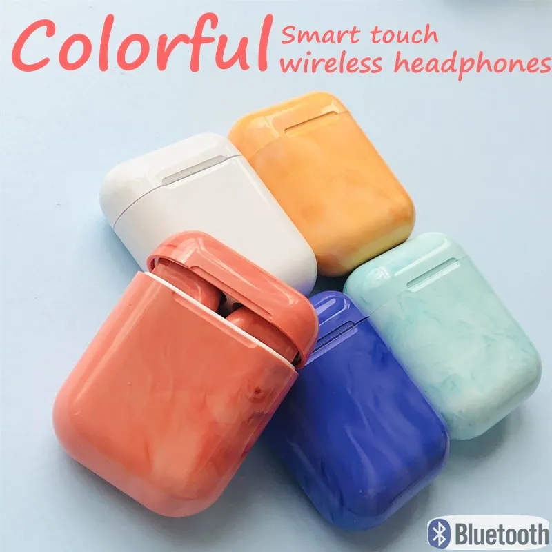 

i15 tws matte Bluetooth5.0 Earphone Wireless Earbuds Handsfree Fingerprint touch sport Earpieces 3D Stereo for all smartphones