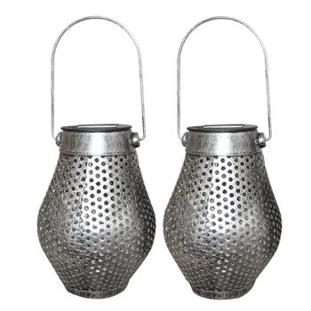 

New Waterproof Retro Solar Path Lights Chandelier Solar Garden Decorative Lights Lantern Simulation Flame (Warm White)