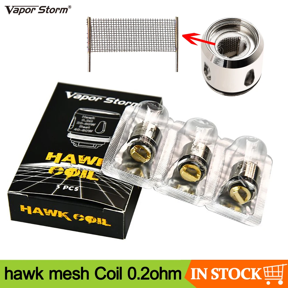 3шт./упак. оригинальный испаритель Vapor Storm Hawk сменная катушка 0 2 Ом сетчатая для