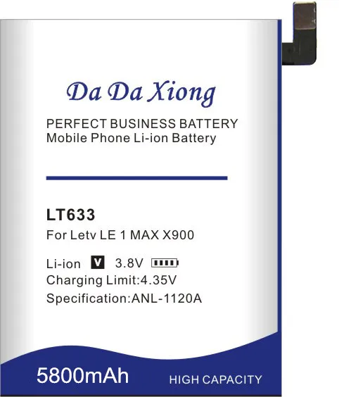 Оригинальный аккумулятор DaDaXiong LT633 5650 мАч для Letv Le 1 Max X900 one X900|Аккумуляторы