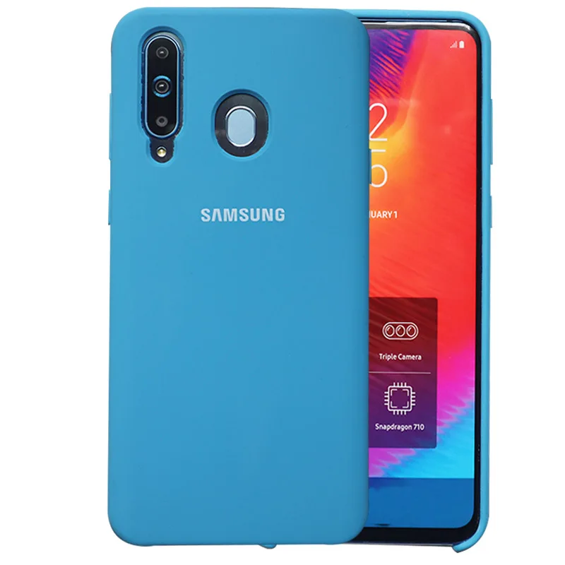Samsung A6 плюс чехол Официальный Мягкий силиконовый чехол samsung Galaxy A3 A5 A7 A7 A8 A9 плюс чехол для Galaxy A6 чехол - Цвет: Blue