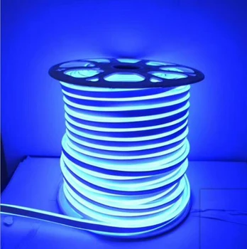 

50m 8mm *16mm Wide Mini Neon Flex 120 Leds/m 2835 Smd Rgb Led Strip Waterproof Neon Tube 220v 12v 24v 110v Flexible Tape