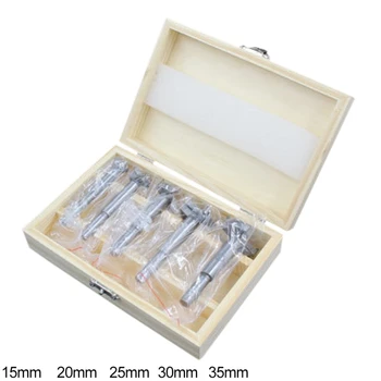 

5pc Woodworking Hole Opener Hand Drill Wood Board Reaming Drill Bit Hinge Alloy Plastic Gypsum Board Wood Hole Remover 15-35mm