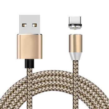 

For Type-C Port for Micro USB for Phone 360° Round Magnetic LED USB Charge Charging Cable