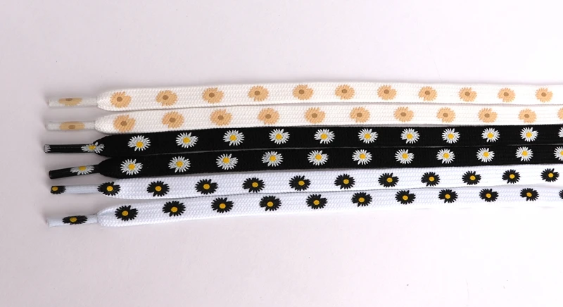 Little Daisies Shoelaces Cartoon Printing Fashion Unisex Flat Shoe laces High-top Canvas Sneakers Shoelace AF1 Sports Shoelaces Little Daisies Shoelaces Cartoon Printing Fashion Unisex Flat Shoe laces High-top Canvas Sneakers Shoelace AF1 Sports Shoelaces