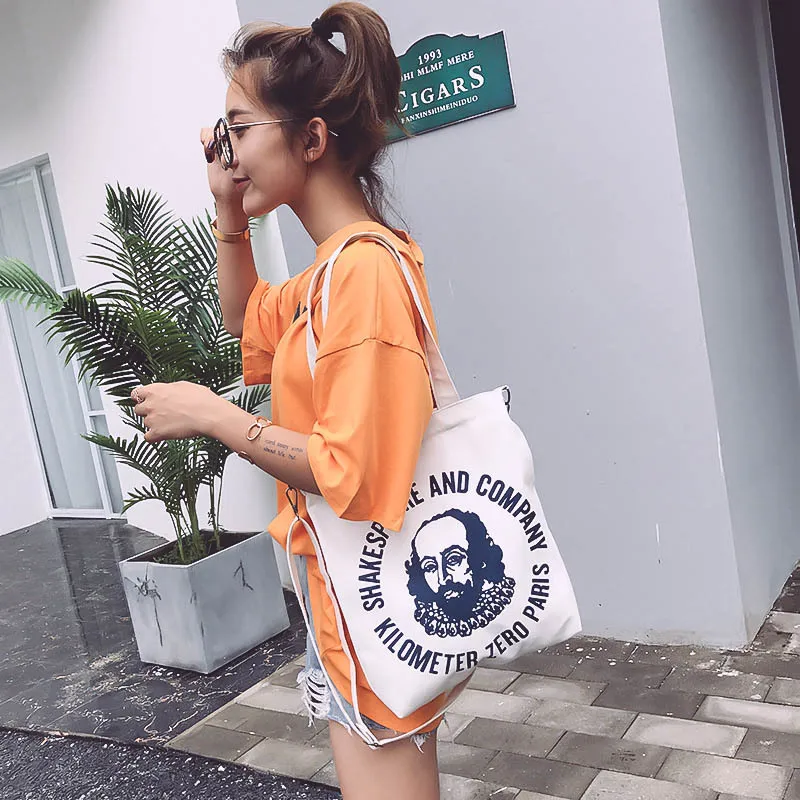 

Micro New Style Japanese-style Cute Canvas Bag Students Shoulder Bag Versatile Environmentally Friendly Shopping Bag Simple Prin