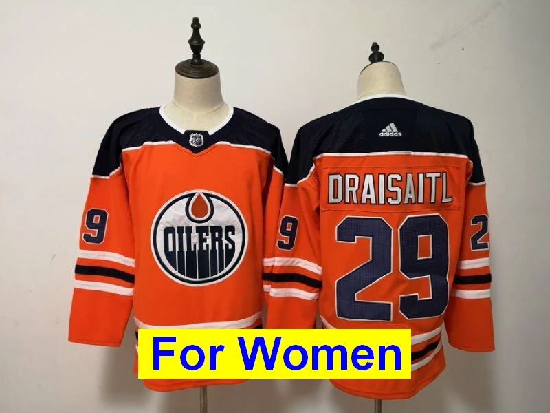 Все сшитые новые женские майки Edmonton Connor McDavid Leon Draisaitl Wayne Gretzky LUCIC NUGENT-HOPKIN - Цвет: as photo
