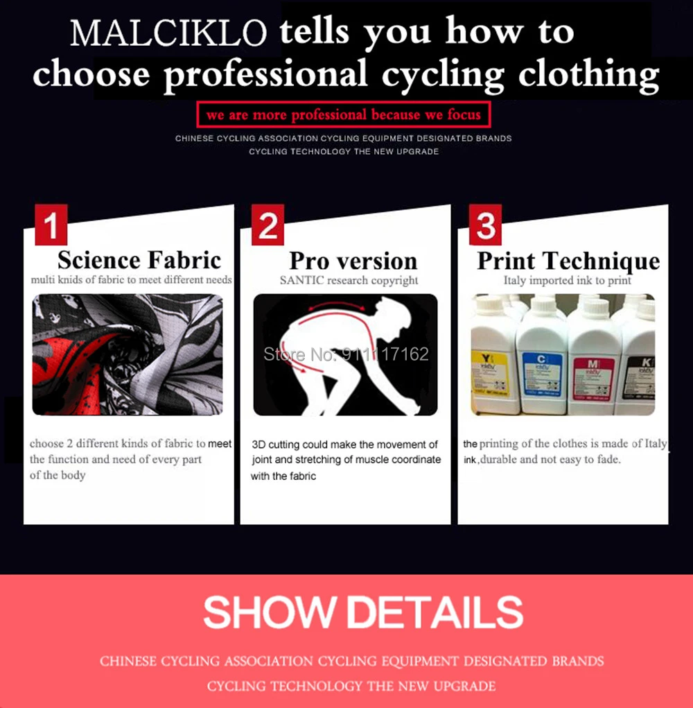 Malciklo men's and  long-sleeved triathlon suit White Cry for freedom bicycle anti-ultraviolet breathable and quick