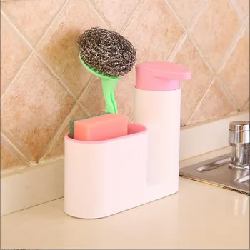 

Multi-functional Stoarge Rack for Cleaning Rack Washing Sponge Brush Sink Detergent Soap Dispenser Bottle Kitchen Organizer Tool