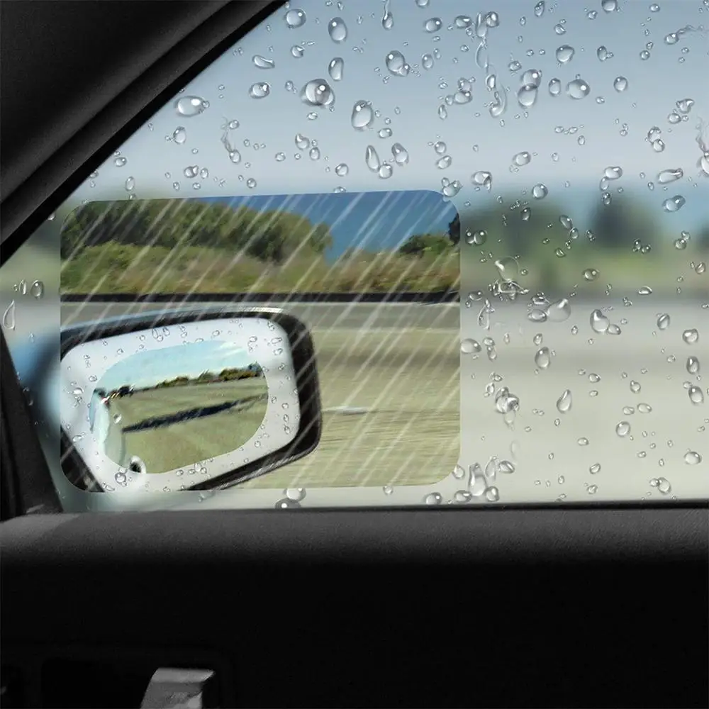 

2PCS/Set Anti Fog Film Mirror Window Clear Anti Mist Car Rearview Mirror Protective Film Waterproof Rainproof Car Sticker