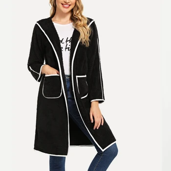 

2019 Fashion Women Thin Trench Coat Turn-down Collar Double Breasted Patchwork Long Trench Coat Slim Plus Size Wind coat