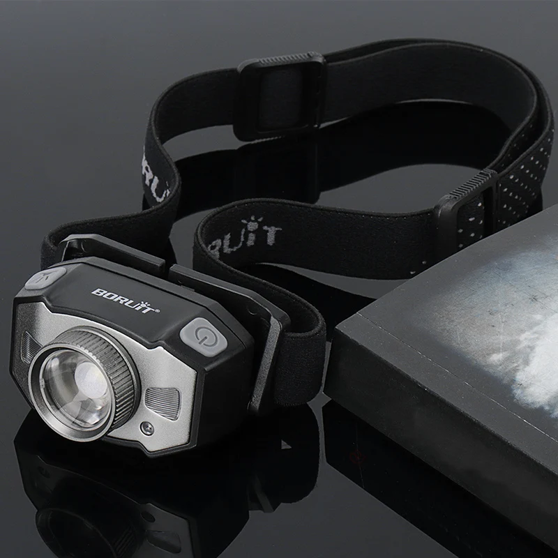 Налобный мини-фонарь XP-G2+ 2*3030 красный светильник 5-Режим масштабирования светодиодный движения ИК Сенсор головной светильник Перезаряжаемые Головной фонарь для охоты, светильник