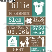 5D алмазная картина для детей с датой рождения на заказ фото Алмазная вышивка полный набор круглый/квадратный текст по номерам мозаика для детей Dz