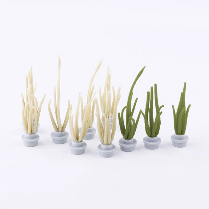 10 шт./лот серия Город Буш цветок трава растения сад строительные блоки