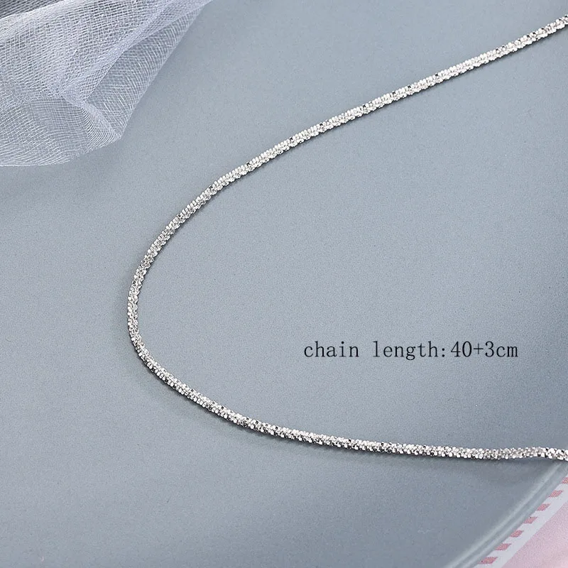 Sterling 925 Silver Star Round Bead Choker Necklace Elegant Simple Korea Style Necklace for Women Trendy Girls Festival Jewelry