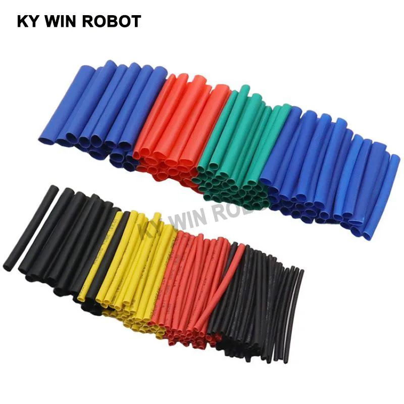 Thermoresistant Tube Heat Shrink Wrapping KIT Termoretractil Shrinking Tubing Assorted Pack Wire Cable Insulation Sleeve 164pcs heat shrink tubing