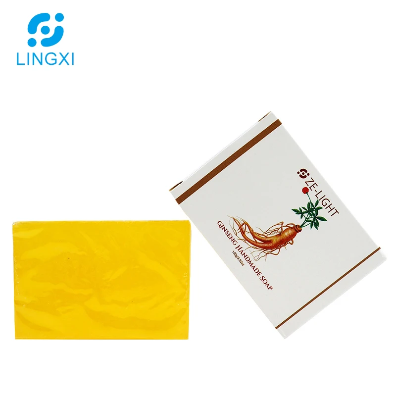 

Handmade Anti Acne Ginseng Body Kojic Soap Ginger Skin Whitening Soap Natural Kojic Acid Acne Treatment Ginseng Soap 100g
