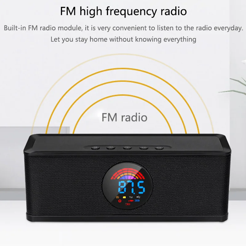 Bluetooth Колонка Портативная колонка s бас стерео беспроводной сабвуфер с громкой связью TF карта AUX MP3 плеер Будильник