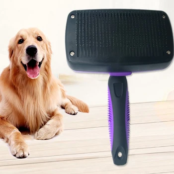 

Pet Cleaning Slicker Brush Automatic Hair Comb Professional Pet Grooming Brush for Dog and Cat with Short to Long Hair расческа