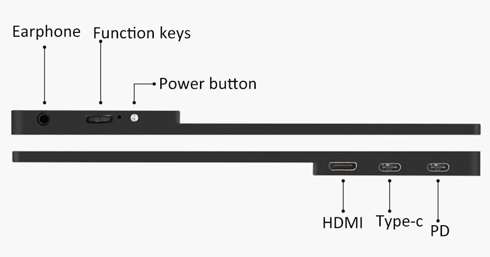 Портативный компьютерный монитор 17 3 дюйма 4K HDMI для ПК ноутбука телефона HDR