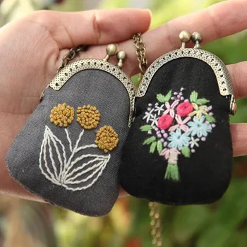 

7*5.5cm Non Cross Stitch Creative Needle Arts DIY Embroidery Can Be Made Beautiful Necklace OR Key Chain