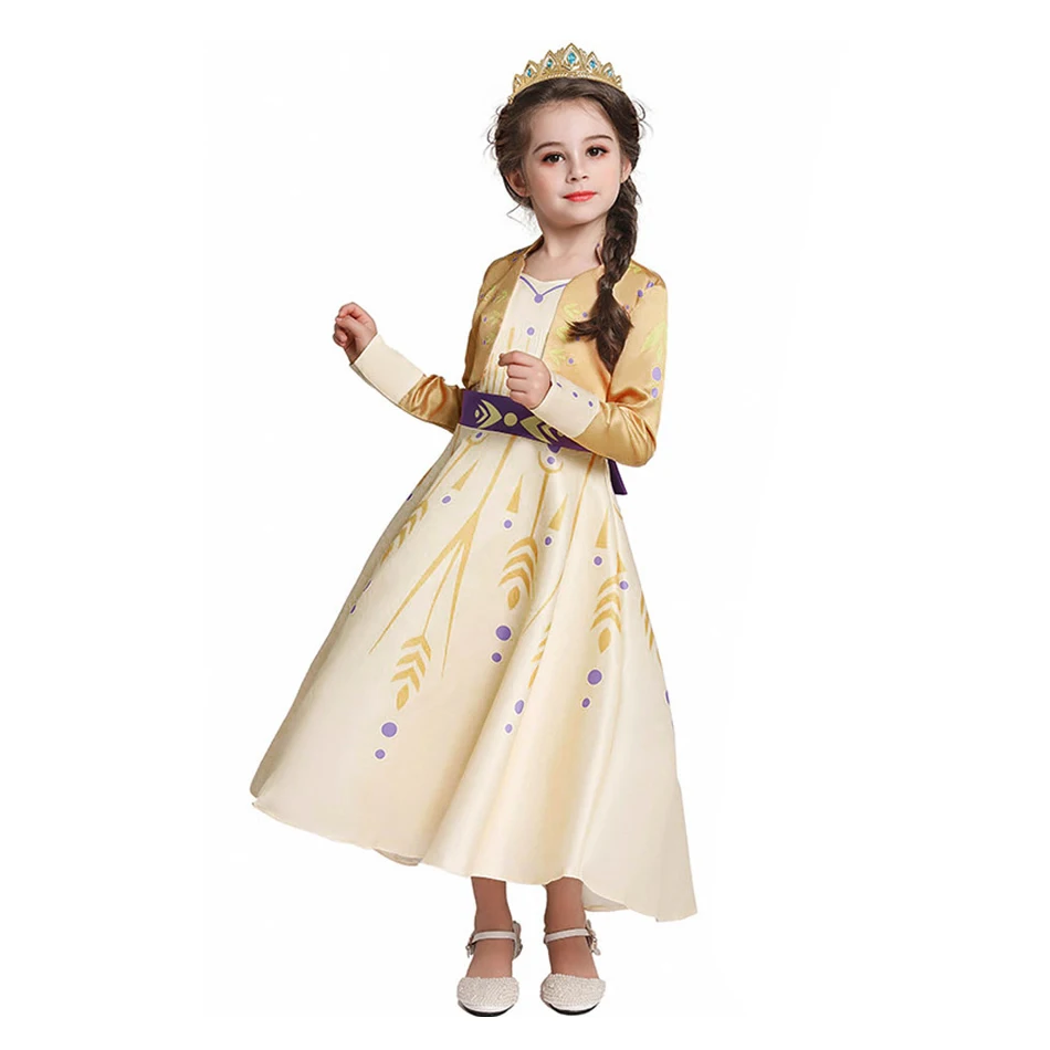 MUABABY Girl Elsa And Anna Fall Princess Coronation Dress Kids 20 H5bc04761eb074e67b8997344aaf1eb67n