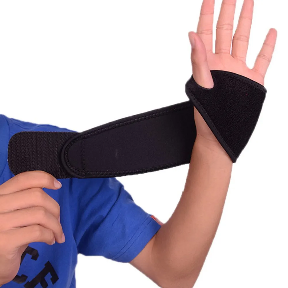 1 шт. полезные растяжения артритный Бандаж ремень спортивный браслет Carpal туннель фиксатор запястья тренировочный Бандаж черный Прямая