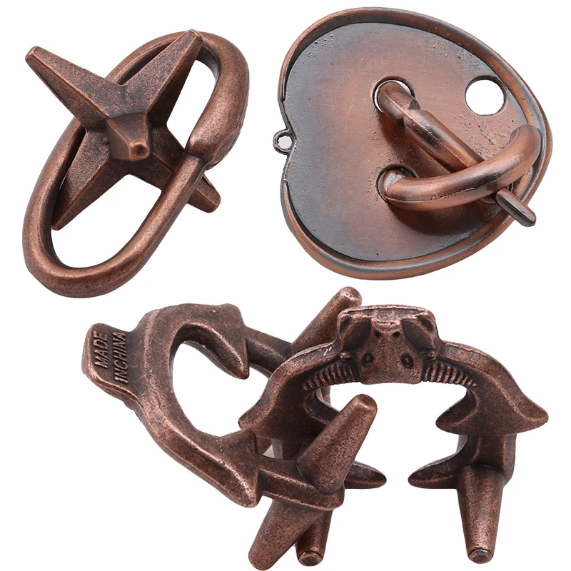 3D коробка из цинкового сплава Детские пазлы с замком винтажные обучающие игрушки