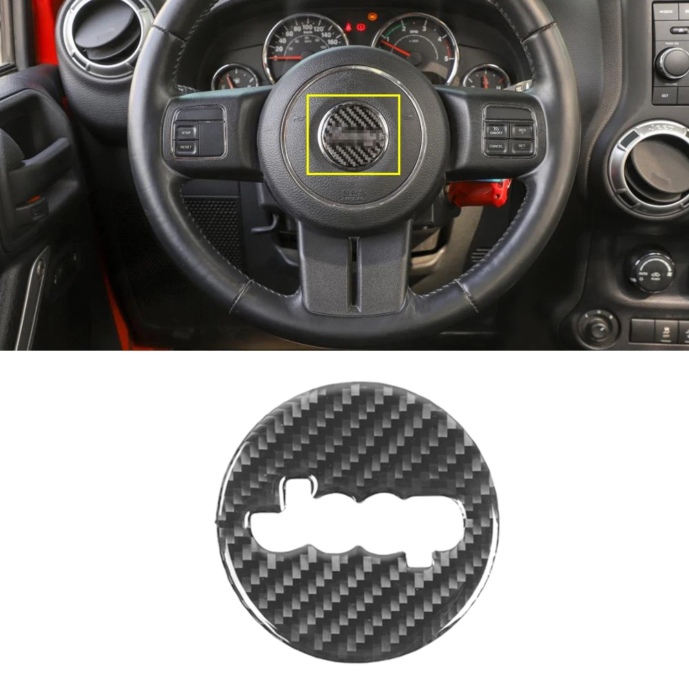 Декоративная наклейка на крышку рулевого колеса для Jeep Wrangler JK 2011 2012 2013 2014 2015 2016 2017