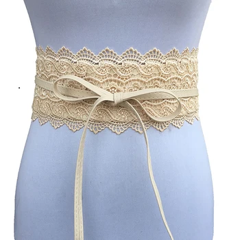 

Women Canvas Belt Ladies Firmly Tie Wide Lace Corset Belt Easy Matching Wear Resistant Durable Fabala Wasitband Waist Belt