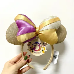 Shanghai Disney – bandeau pour cheveux, Original, avec grand nœud doré, violet, doré, Mickey et Minnie, 5ème anniversaire 