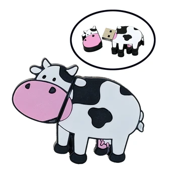 

Silicone Cow Animal cute Pen Drive Black &White toy for Gift Usb Flash Disk Drive 32GB 256GB 64GB 16GB Usb2.0 Stick 8GB Pendrive